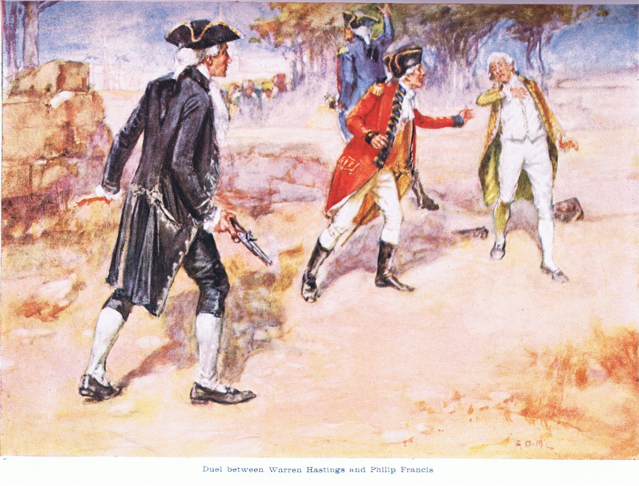 Duel between Warren Hastings and Philip Francis, 1780 by Arthur David McCormick