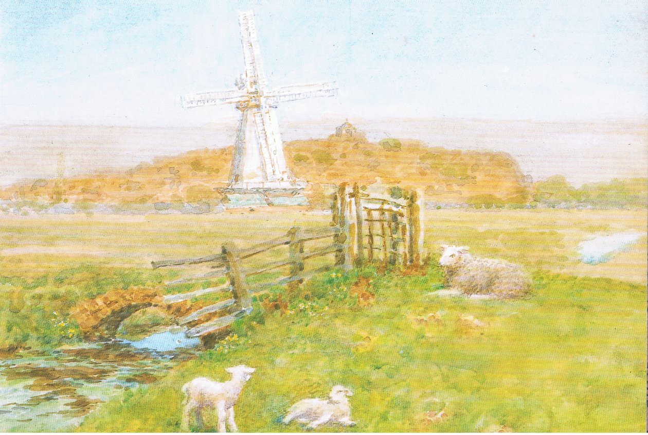 The windmill, Rye, Sussex by Arthur Foord Hughes