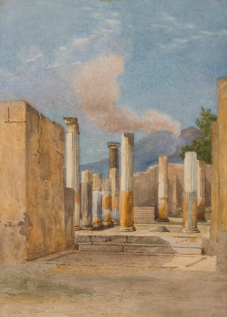 Pompeii: House of Pansa, via delle Terme, 1843-44 by Arthur Glennie