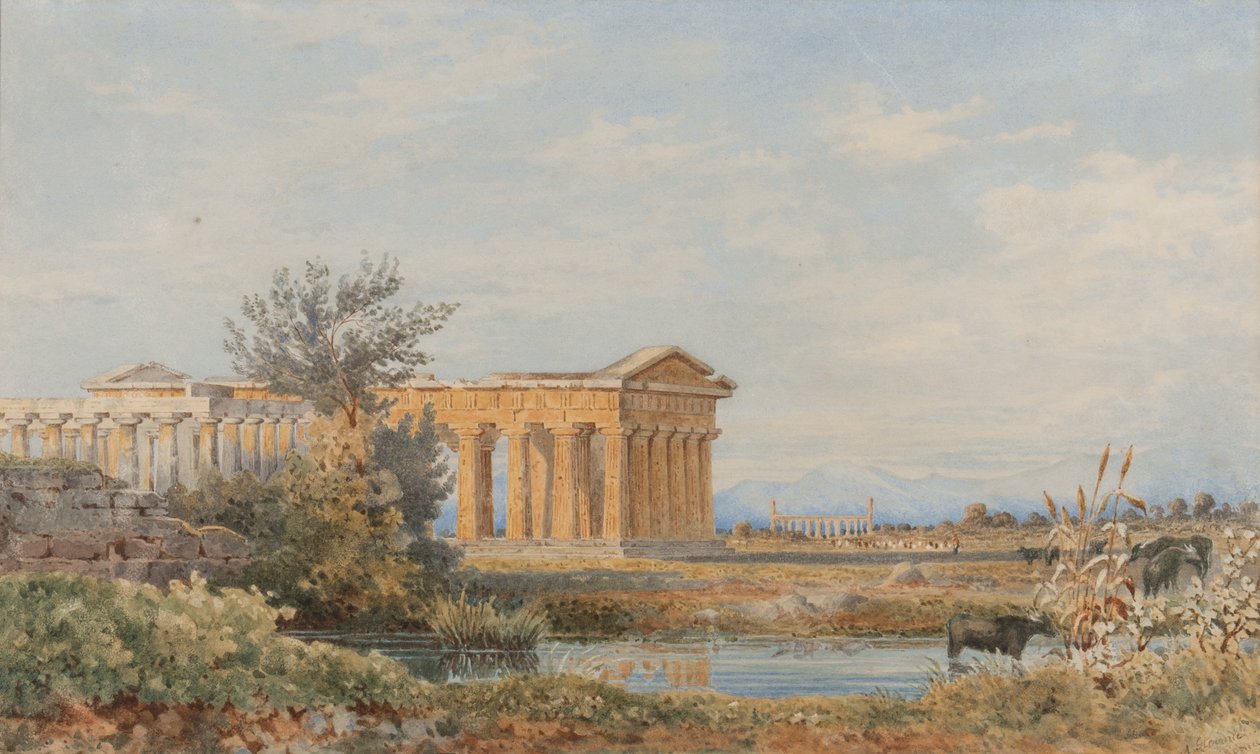 The Temples of Paestum, 1843-44 by Arthur Glennie