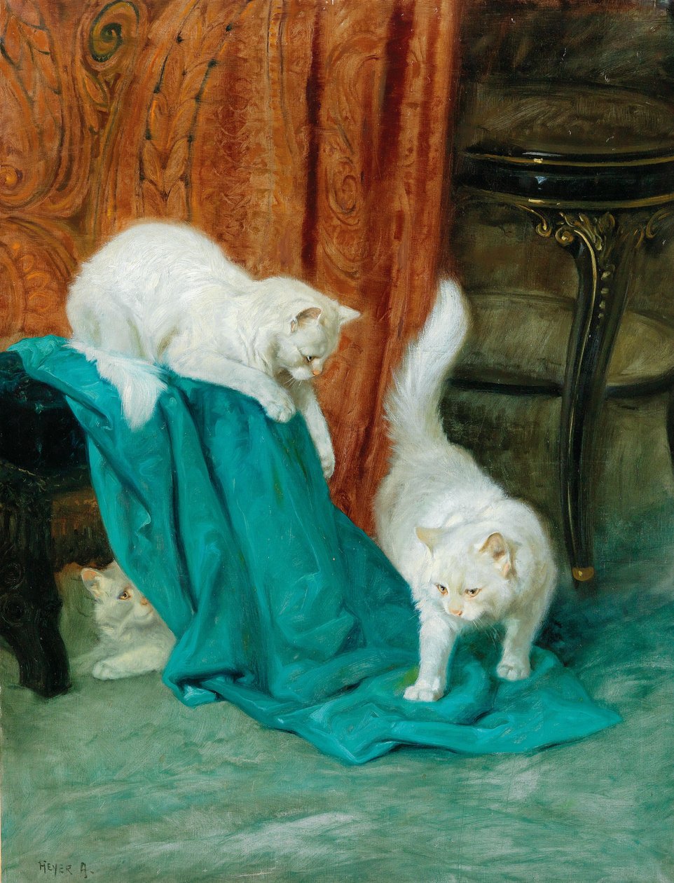 Cats Playing by Arthur Heyer