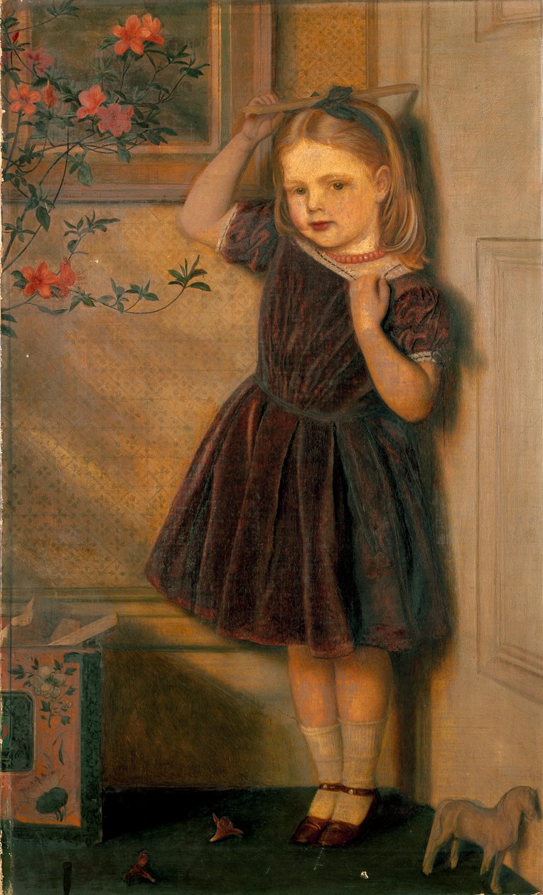 Cecily Ursula, aged three years, exhibited 1867 by Arthur Hughes