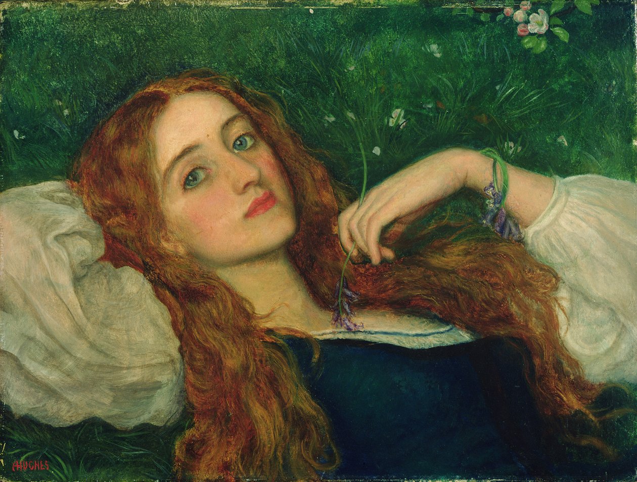 In the Grass by Arthur Hughes