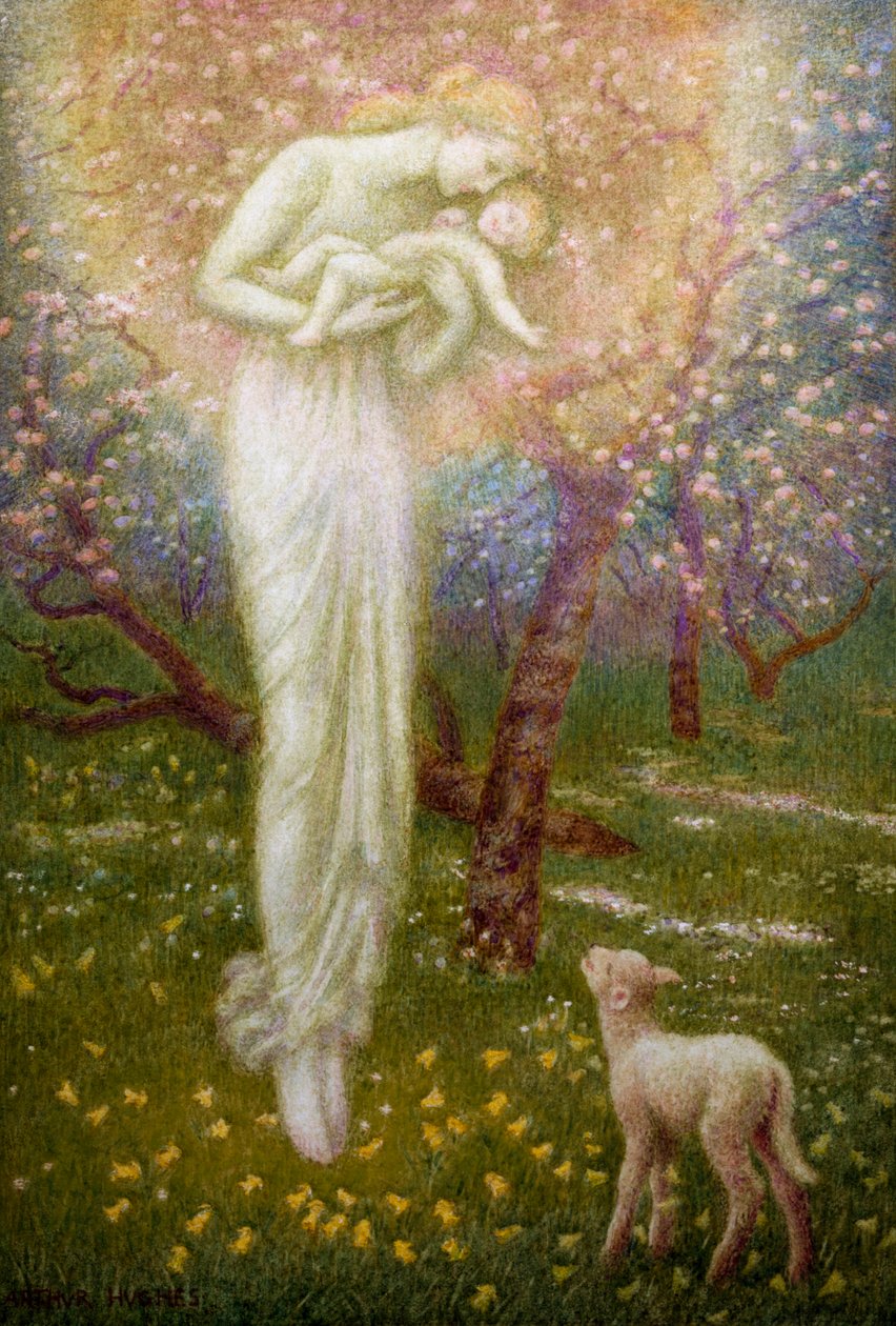 Little Lamb Who Made Thee? by Arthur Hughes