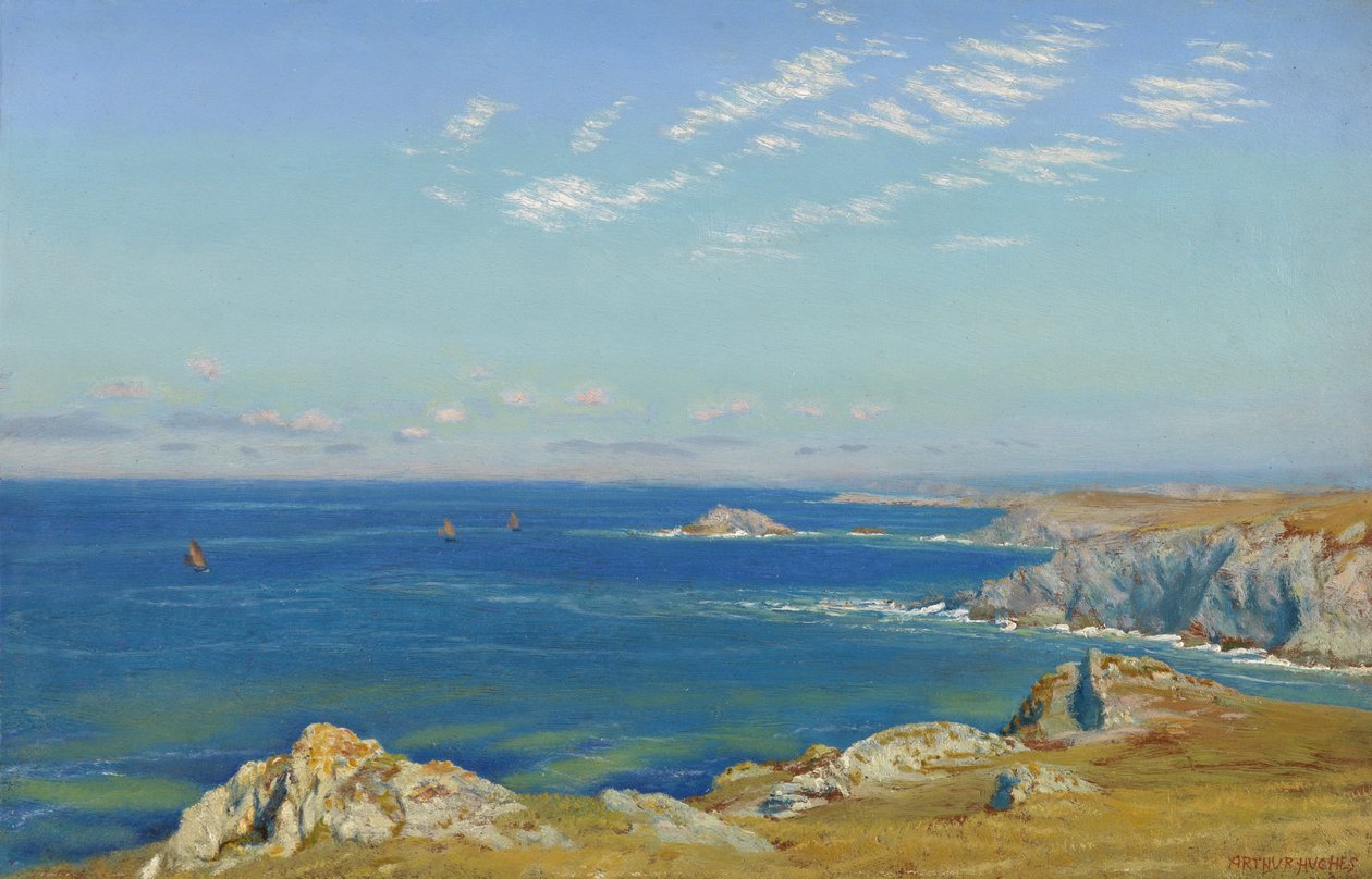 Newquay Headland, Cornwall by Arthur Hughes