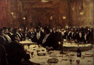 Company at Dinner by Arthur Melville