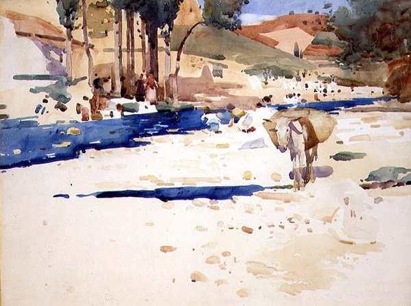 Washerwomen on the Darro by Arthur Melville