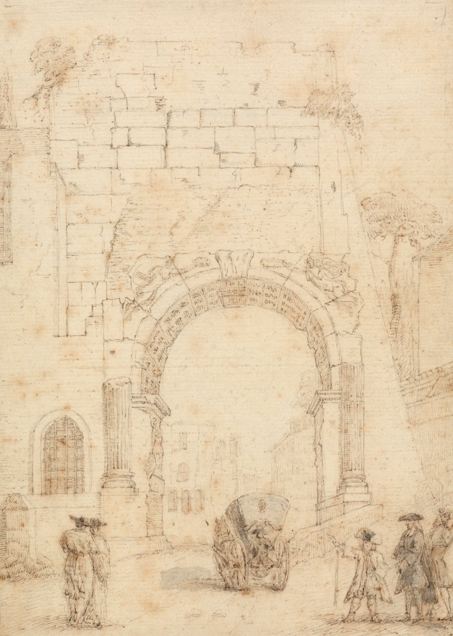 The Arch of Titus from the Forum, Rome by Arthur Pond