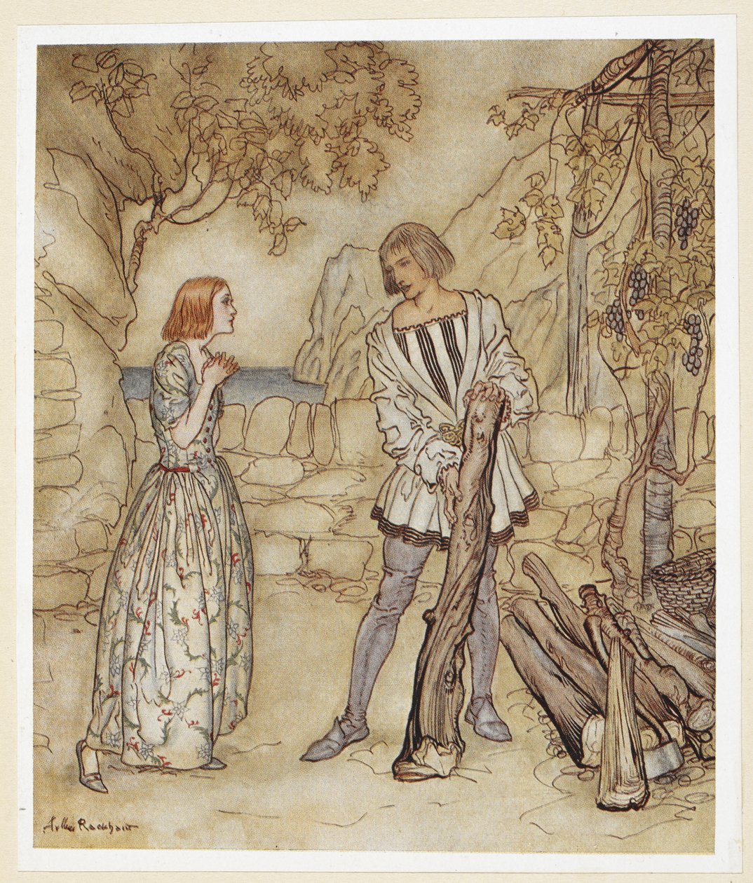ACT III: Scene I, line 15 Alas, now, pray you, work not so hard by Arthur Rackham