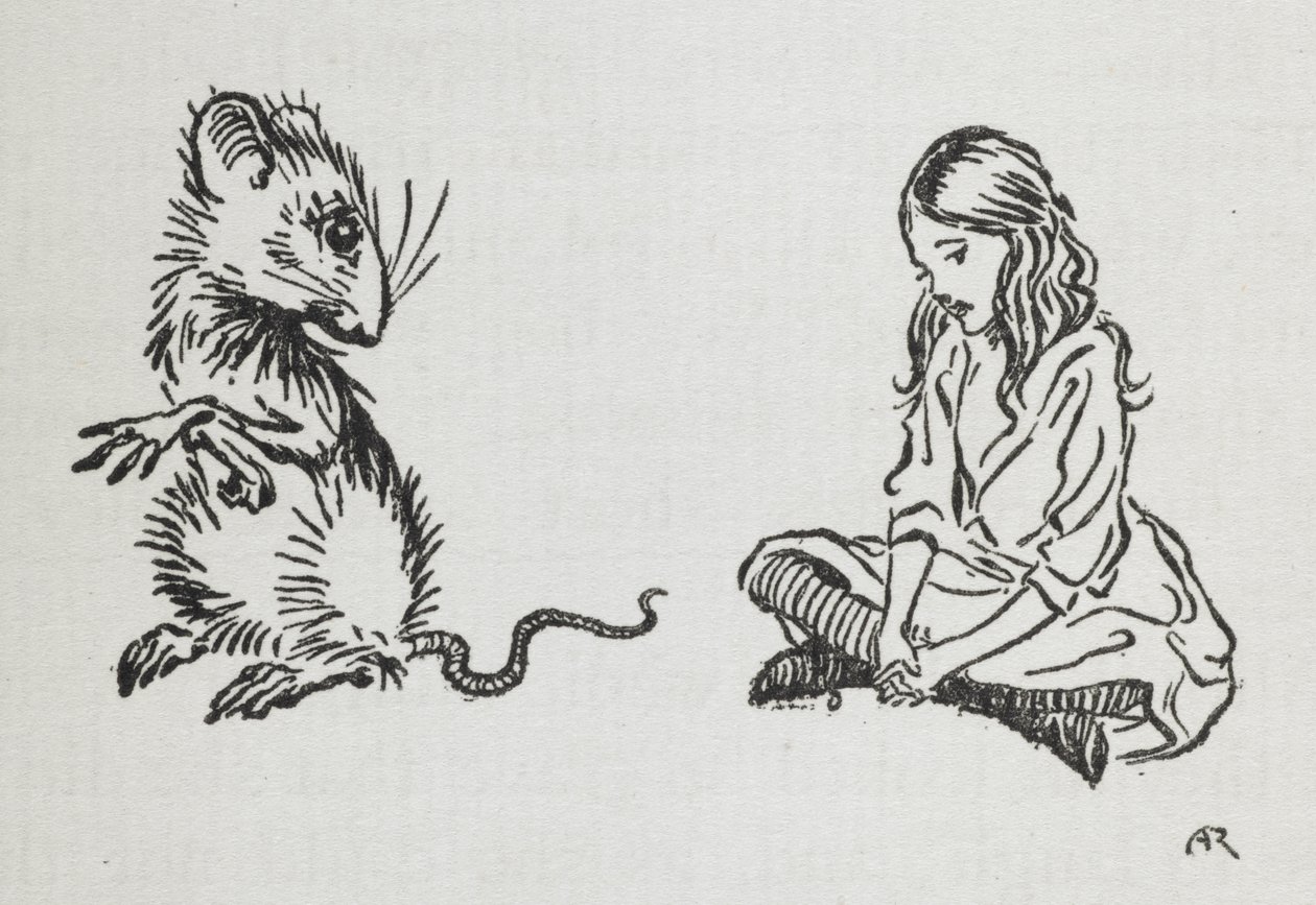 Alice and the Mouse by Arthur Rackham: Buy fine art prints