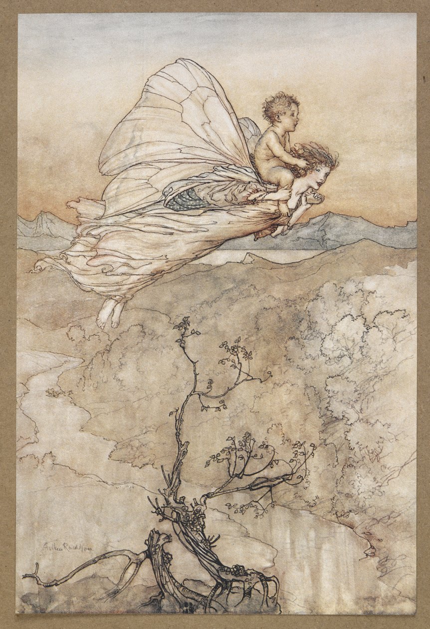 The Fairy Flew Off with the Changling. A scene from 