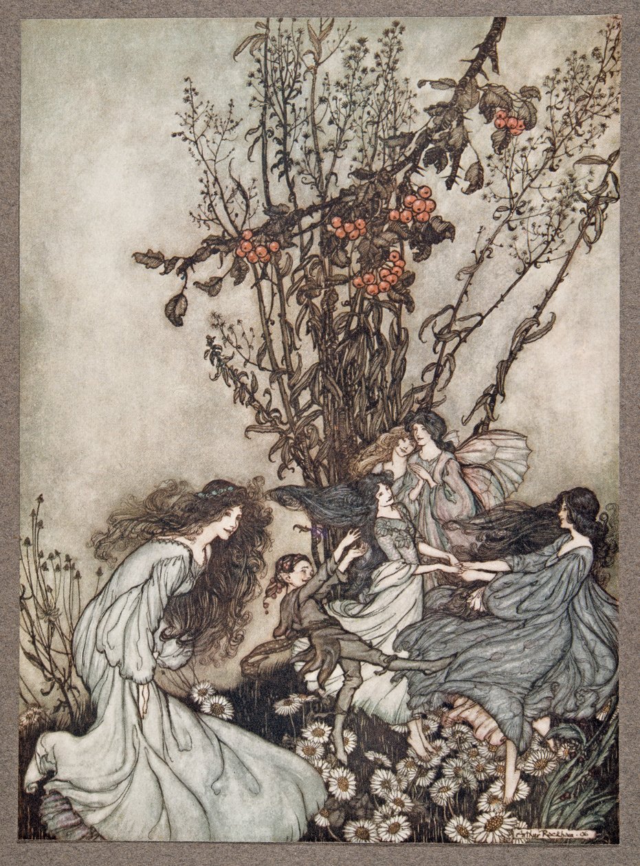 Fairies never say We feel happy, what they say is We feel dancey, from Peter Pan in Kensington Gardens by J.M. Barrie, pub. 1906 by Arthur Rackham