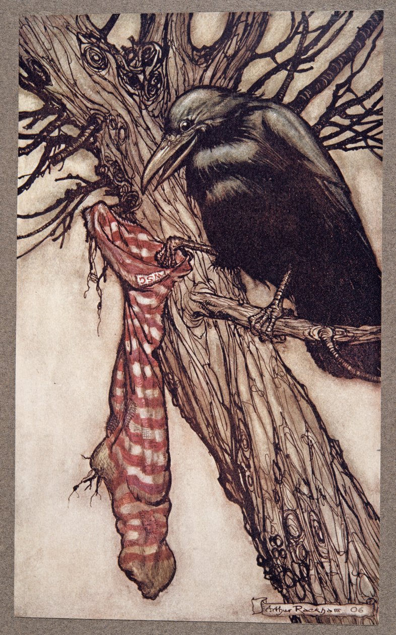 For years he had been quietly filling his stockings, from Peter Pan in Kensington Gardens by J.M. Barrie, pub. 1906 by Arthur Rackham