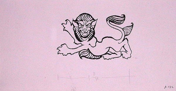 Heraldic Lion, illustration for 