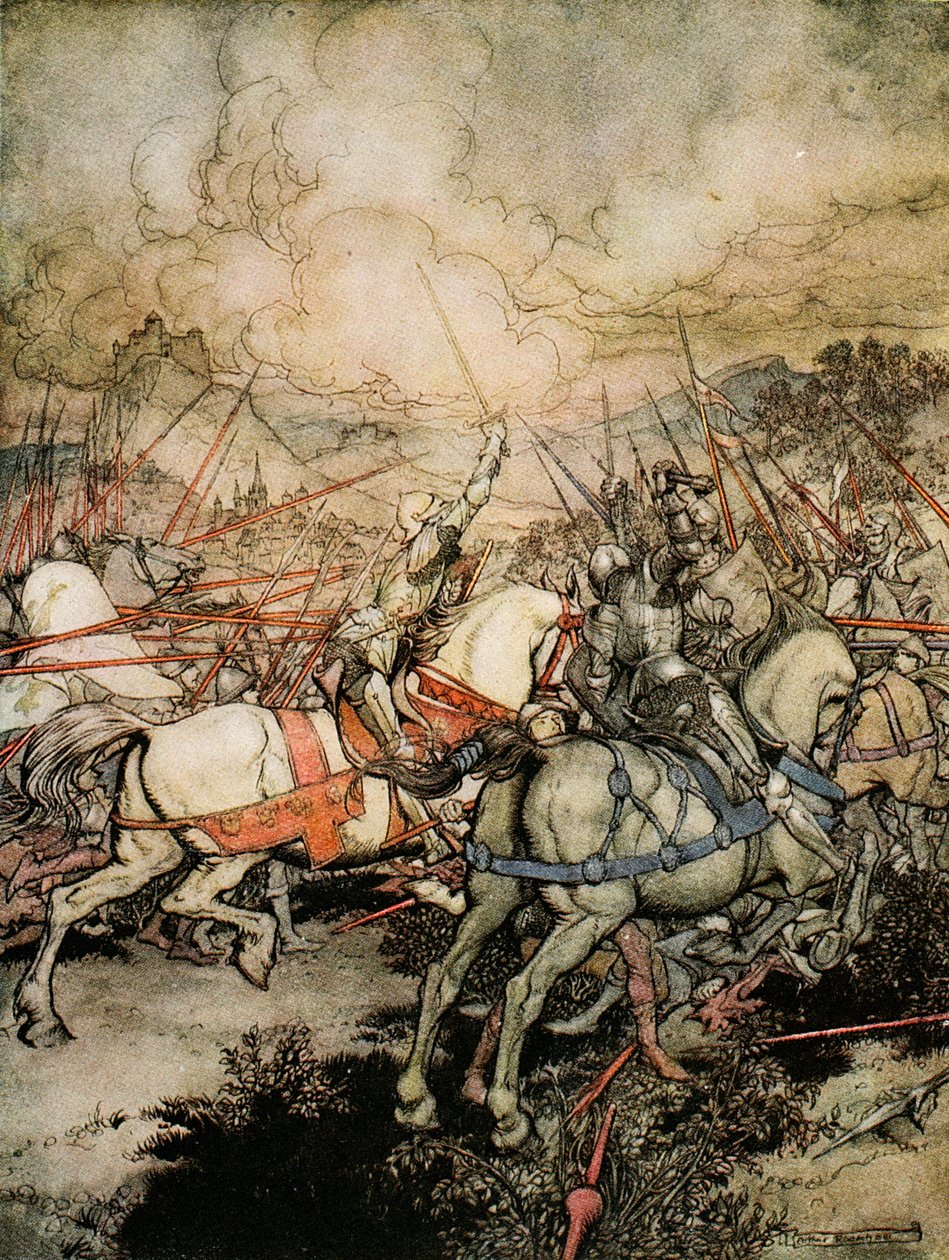 How Arthur Drew His Sword, Excalibur, for the First Time, Illustration from 