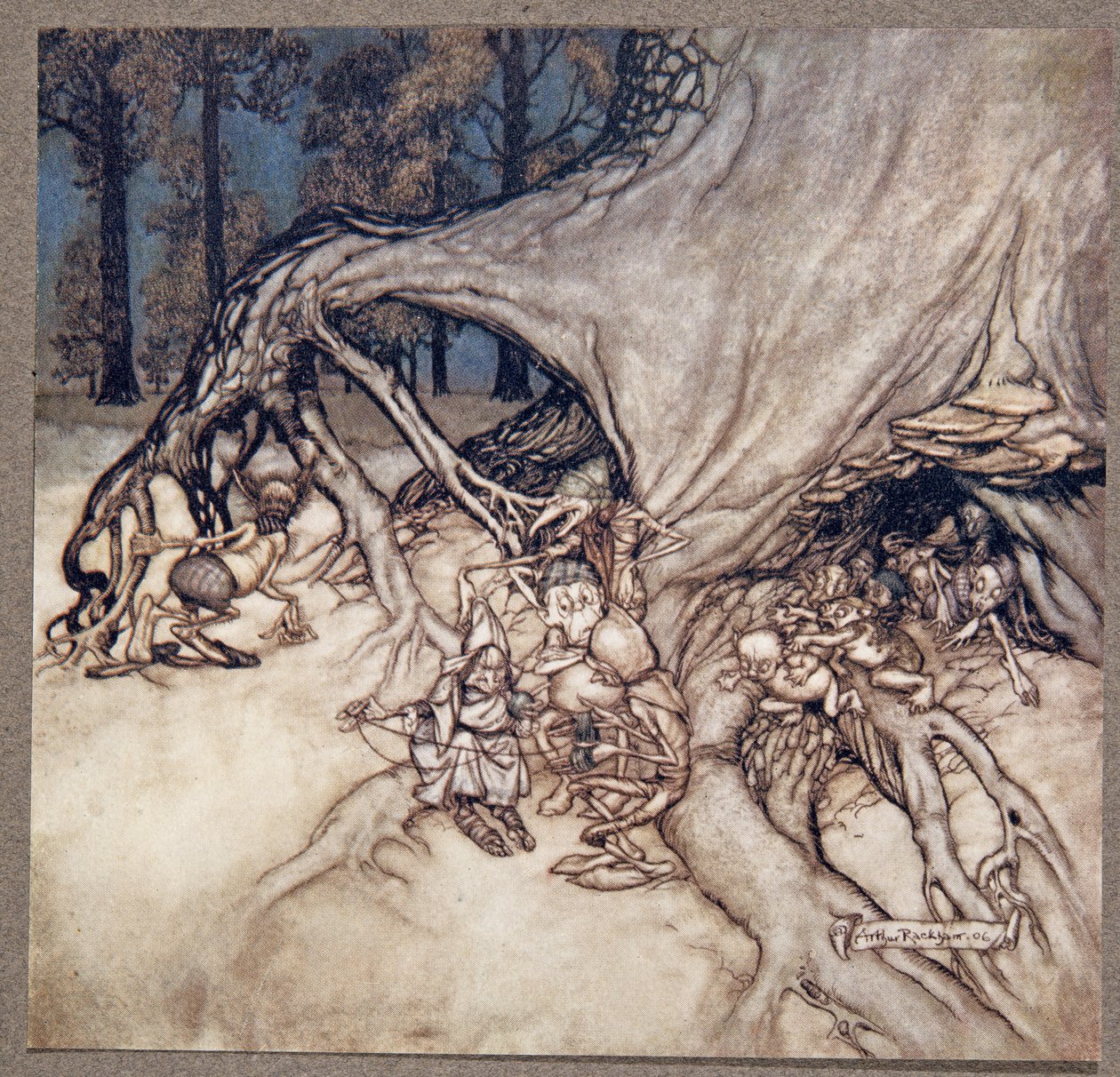 If the bad ones among the fairies happen to be out, from Peter Pan in Kensington Gardens by J.M. Barrie, pub. 1906 by Arthur Rackham