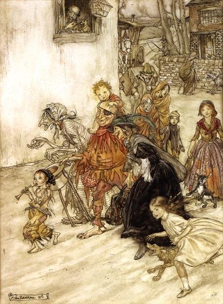 Illustration to Mother Goose by Arthur Rackham