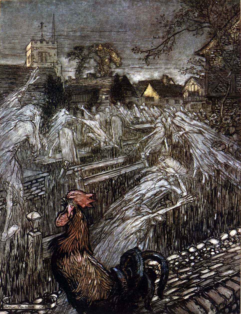 Illustration for The Dream of a Summer Night by William Shakespeare by Arthur Rackham