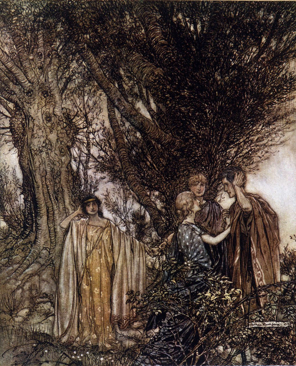Illustration by Arthur Rackham for A Midsummer Night's Dream by William ...