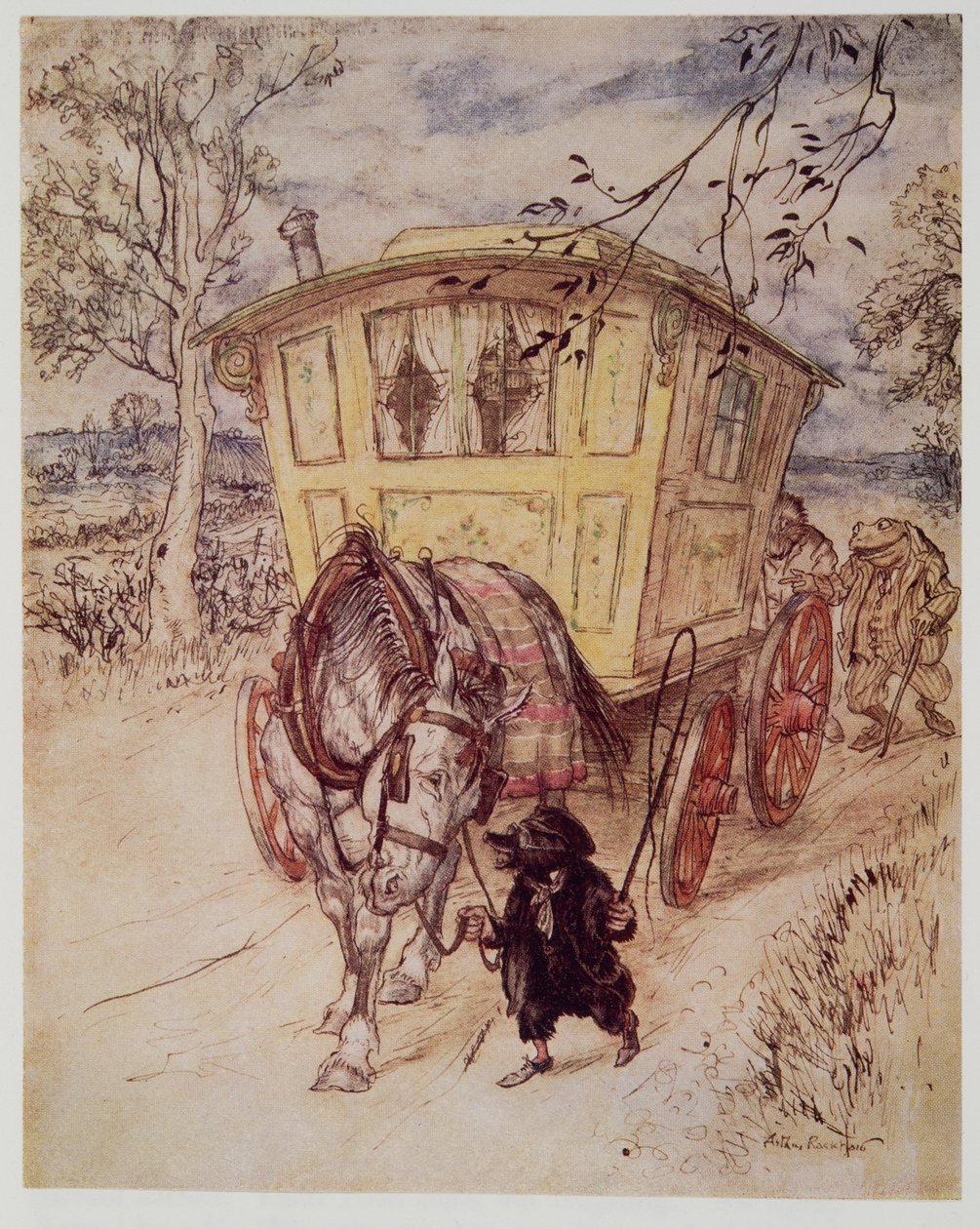 It was a golden afternoon: the smell of the dust they kicked up was rich and satisfying, from Wind in the Willows by Kenneth Grahame, pub. 1940 by Arthur Rackham