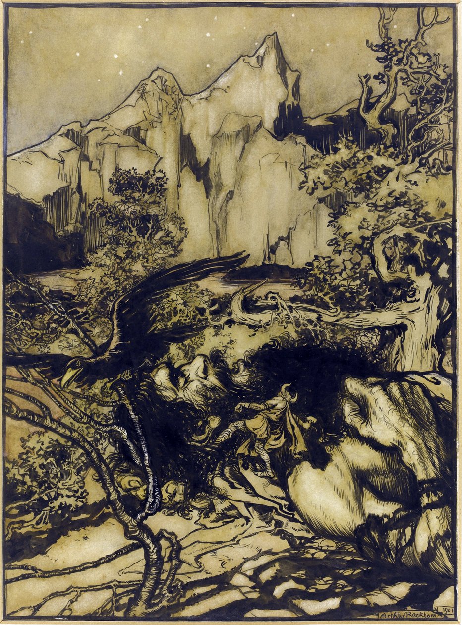 Thor's Journey to the Land of the Giants by Arthur Rackham