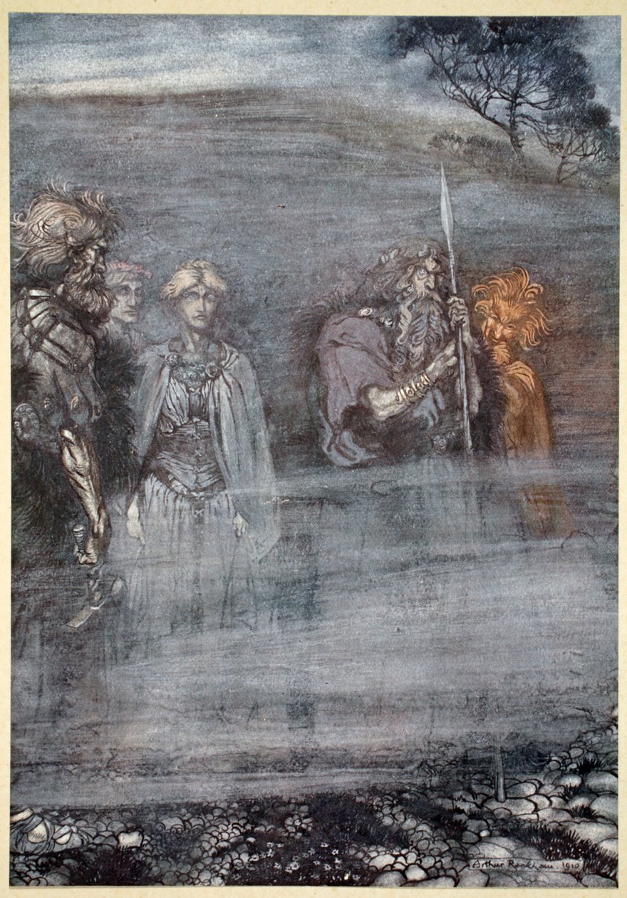 The Gods Grow Wan and Aged at the Loss of Freia by Arthur Rackham