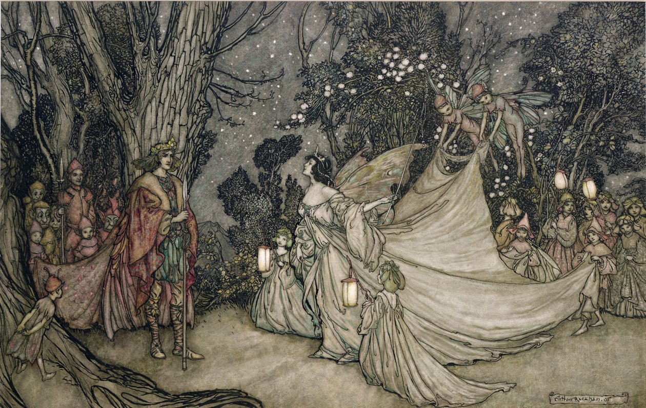 The Meeting of Oberon and Titania by Arthur Rackham