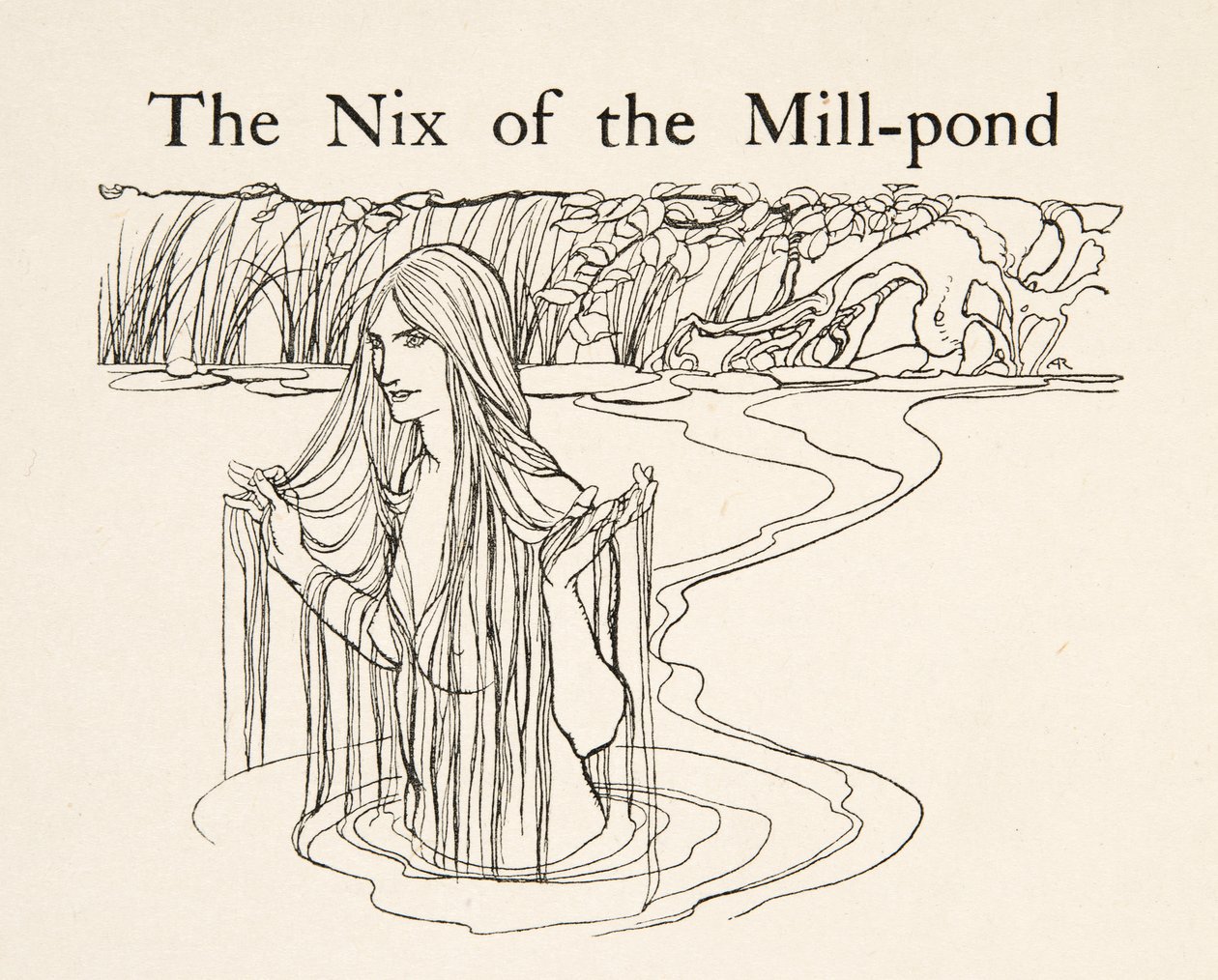 The Nix of the Mill-Pond, from Little Brother & Little Sister and Other Tales by the Brothers Grimm, pub.1917 by Arthur Rackham