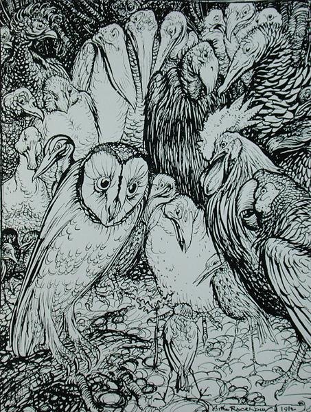 The Owl and the Birds, Illustration from 