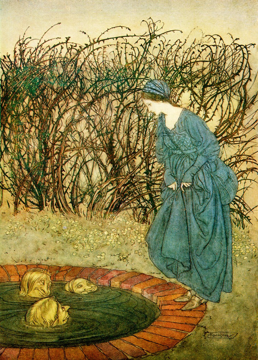 The Three Heads of the Well, from English Fairy Tales Retold by F.A. Steel, 1927 by Arthur Rackham
