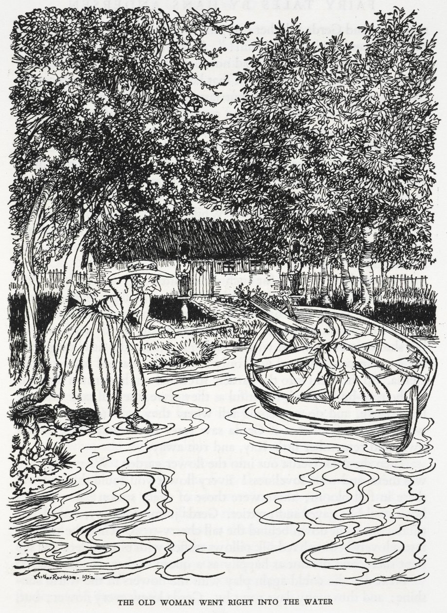 The Old Woman Went Right into the Water, Illustration for 