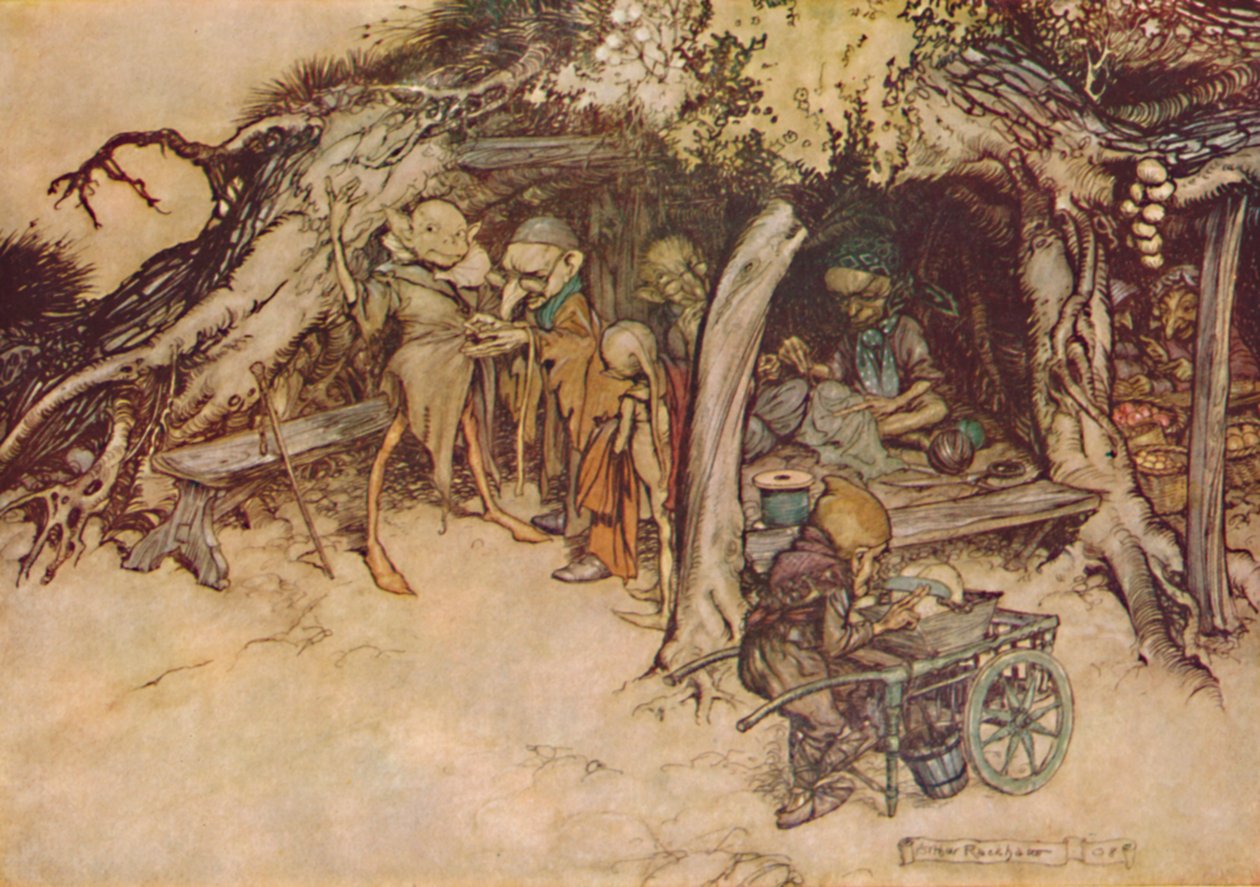To Make My Small Elves Coats, 1908, 1923 by Arthur Rackham