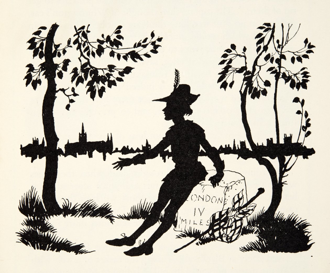Turn again Whittingon, Thrice Lord Mayor of London, from The Arthur Rackham Fairy Book by Arthur Rackham