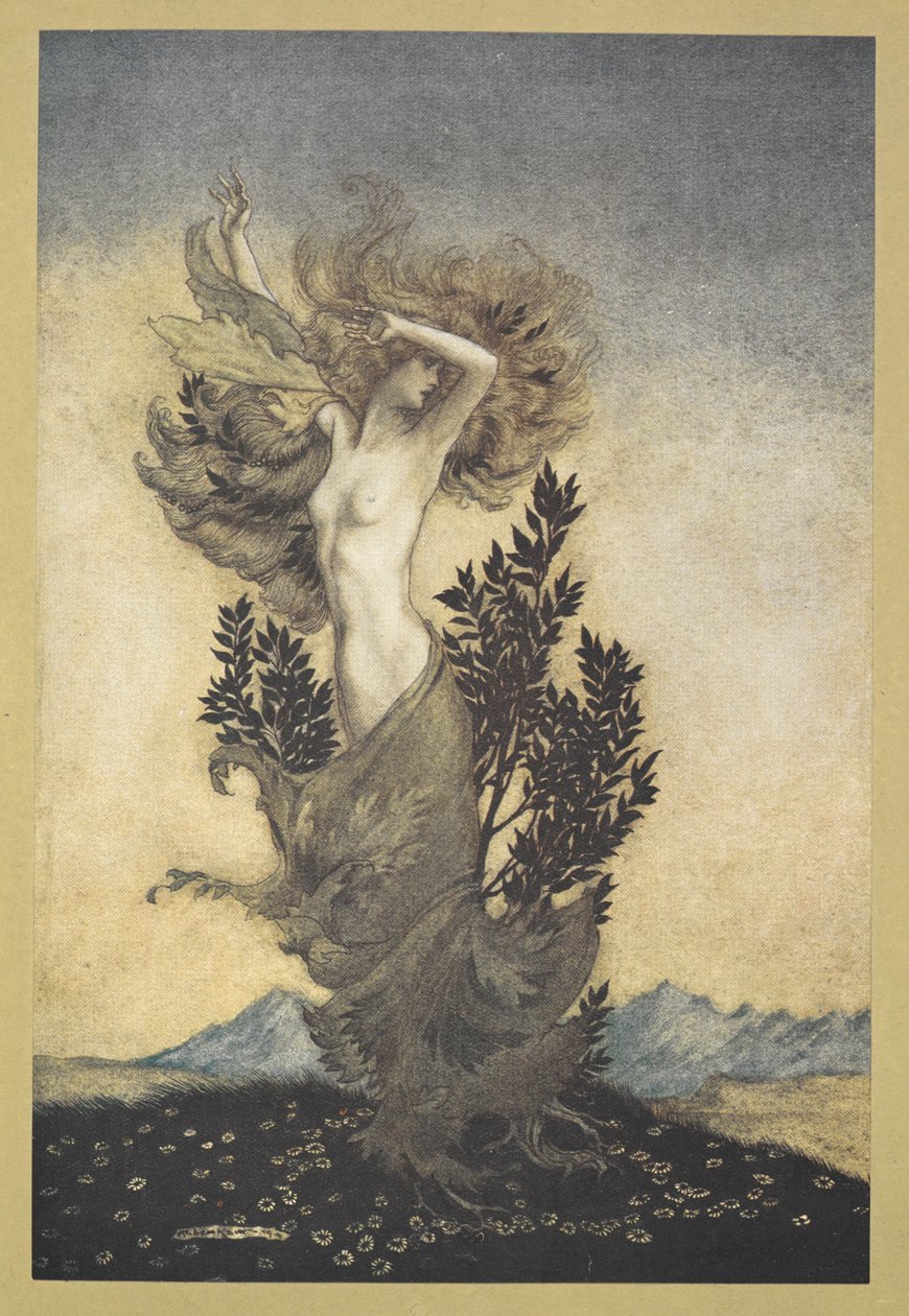 as Daphne was, root-bound, that fled Apollo