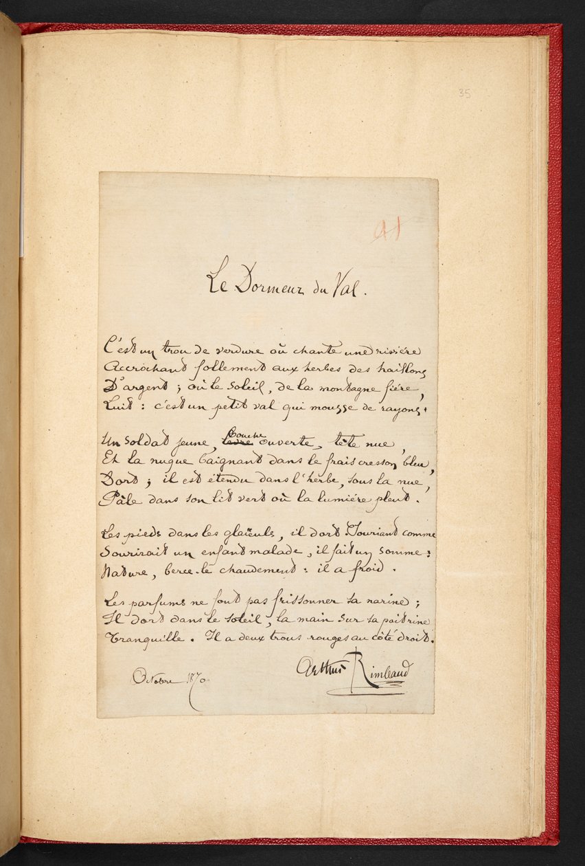The Sleeper in the Valley by Arthur Rimbaud