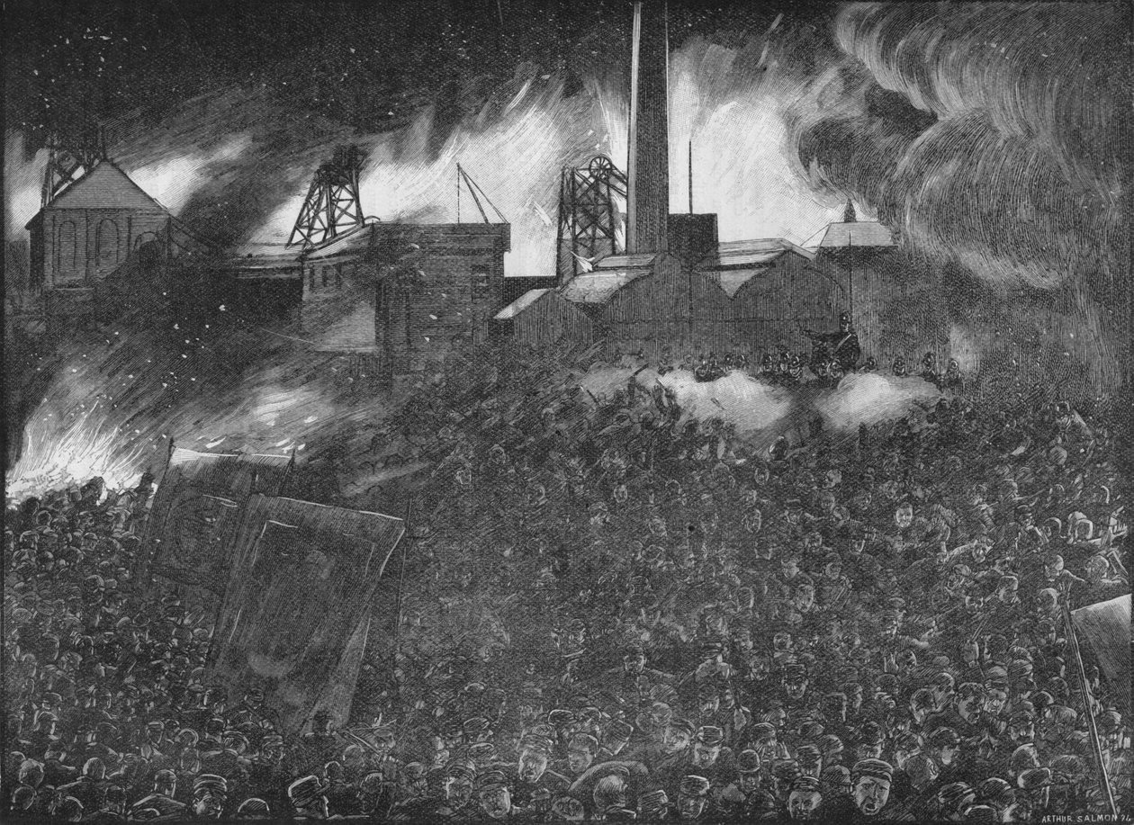 Featherstone Riots: The Soldiers Firing on the People by Arthur Salmon