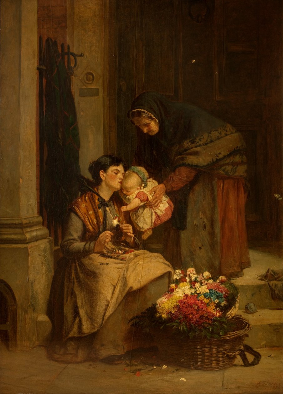 Her Sweetest Flower, 1880 by Arthur Stocks