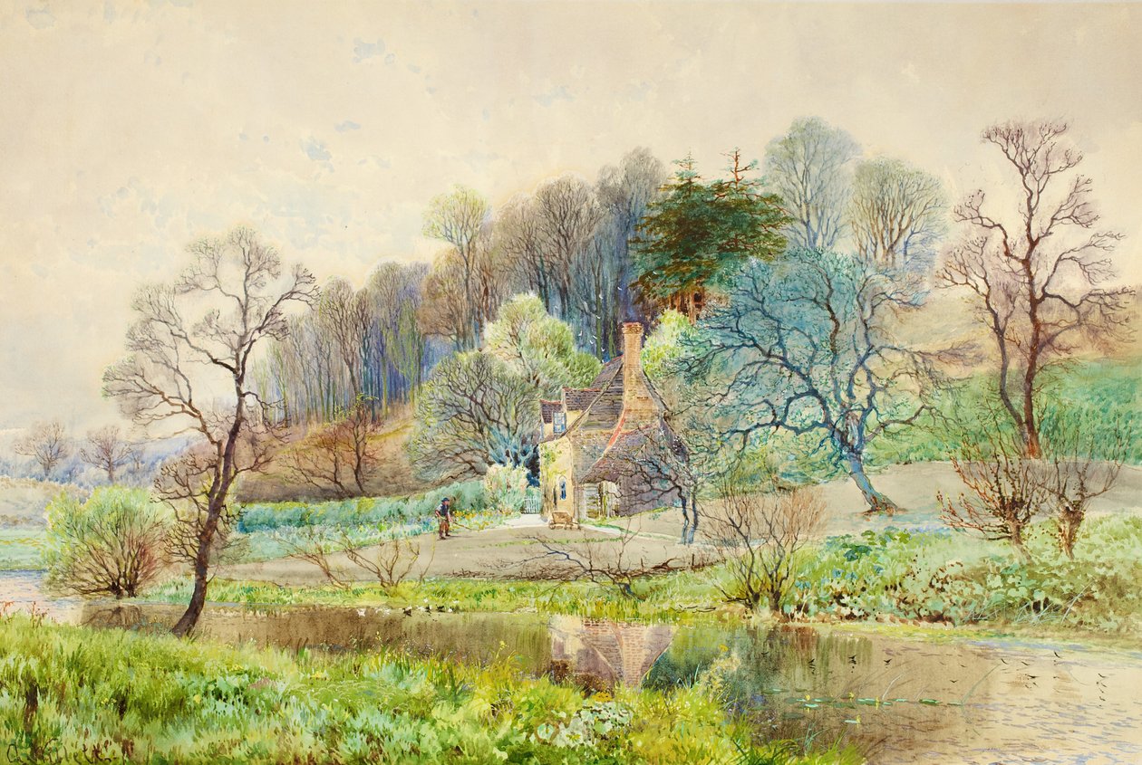 A Forest Farm, Horsham, Sussex, c.1880-1900 by Arthur Willett