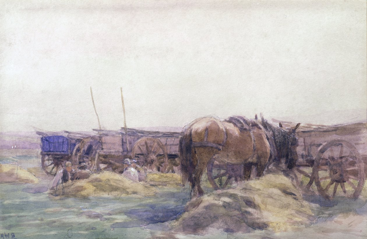 Hay Carts with Horse by Arthur Winter Shaw