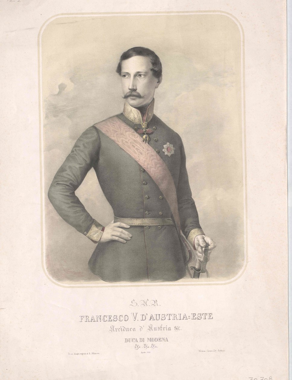 Archduke of Austria-Este Duke of Modena Francis V by Artist Unknown