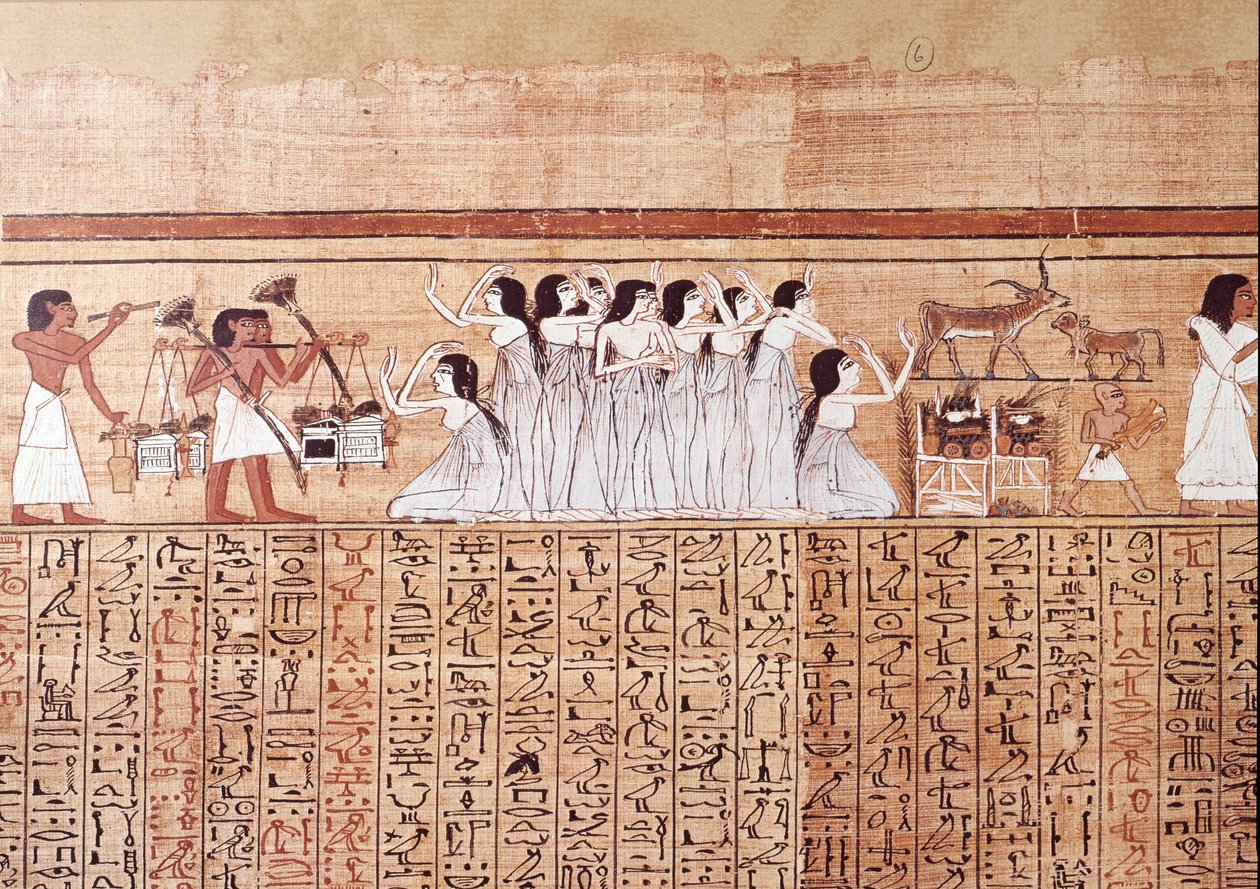 Art Egypt: The Weeping, Similar to the Papyrus of Ani, from Thebes by Artist Unknown