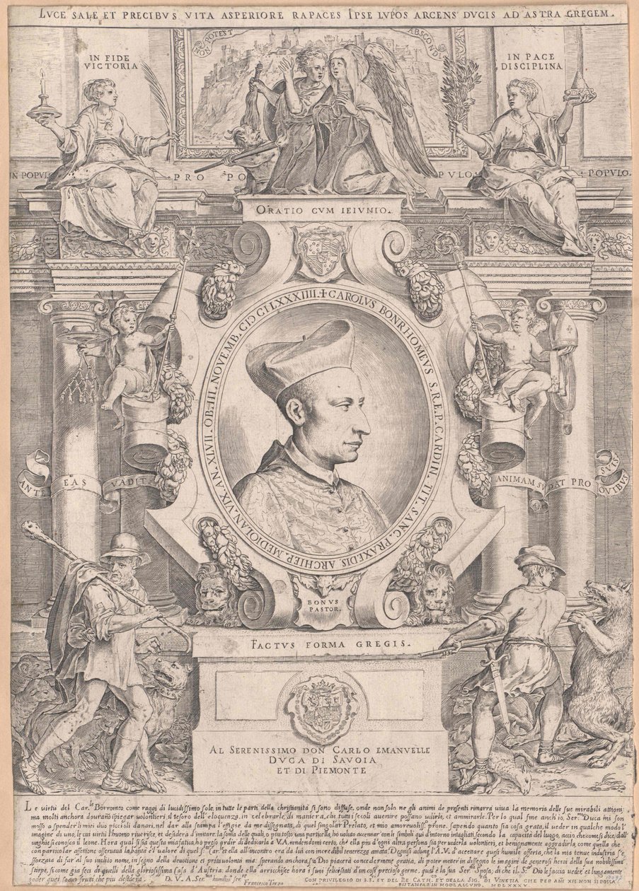 Carlo Borromeo (print) by Artist Unknown
