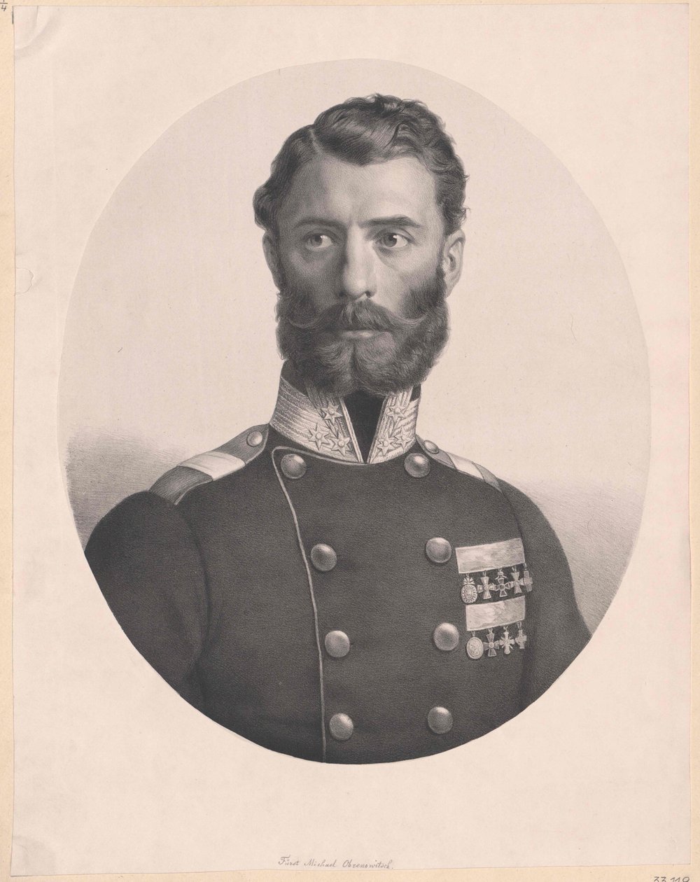 Count Michael Obrenovich of Serbia (print) by Artist Unknown
