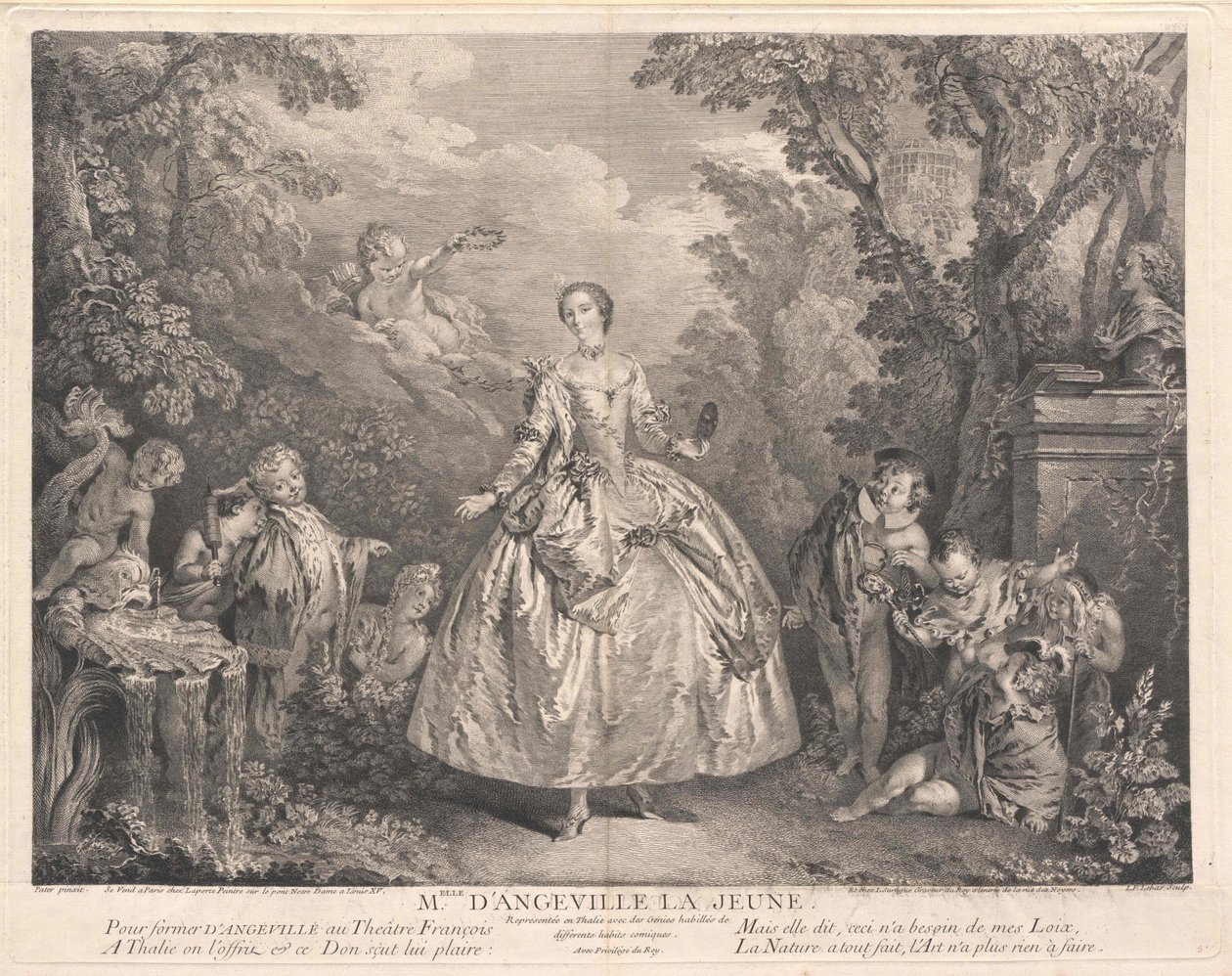 Dancer in Paris at the Court of King Louis XV, Angeville by Artist Unknown