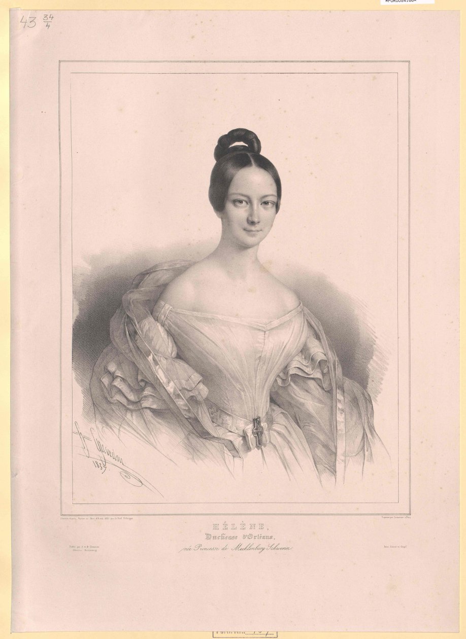 Duchess Helen of Mecklenburg-Schwerin by Artist Unknown