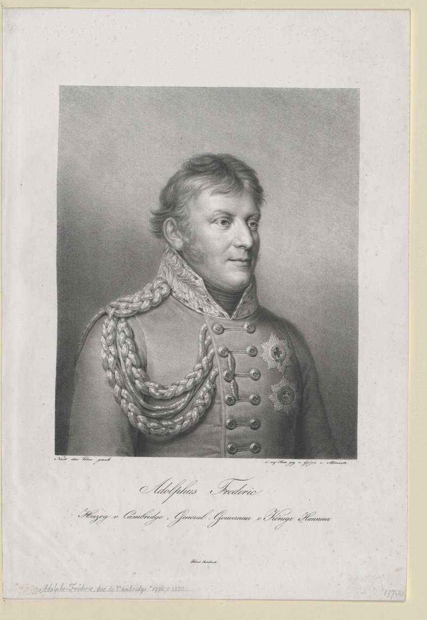 Duke of Cambridge Adolf Friedrich by Artist Unknown