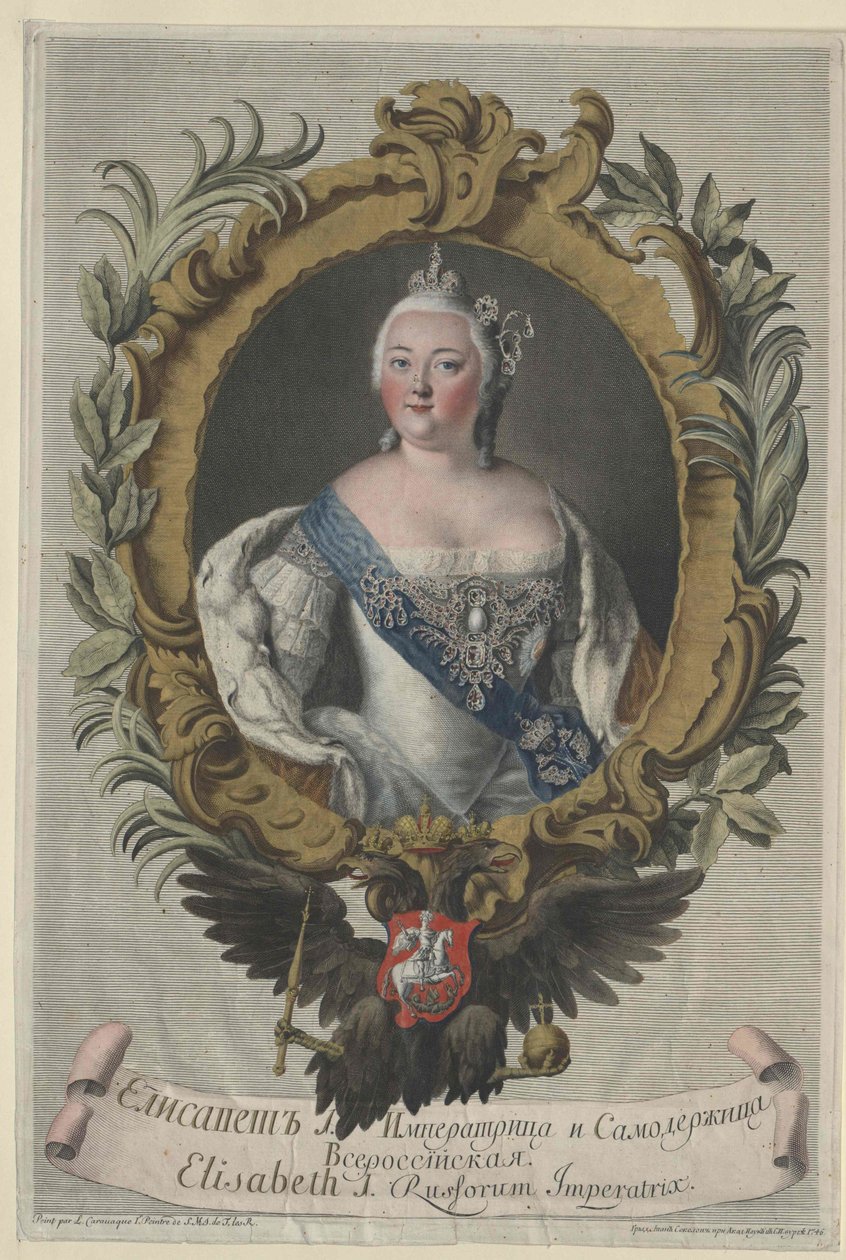 Empress of Russia Elisabeth by Artist Unknown