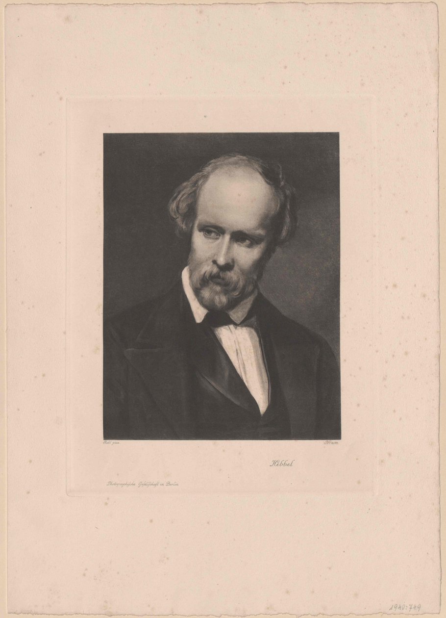 Friedrich Hebbel (print) by Artist Unknown