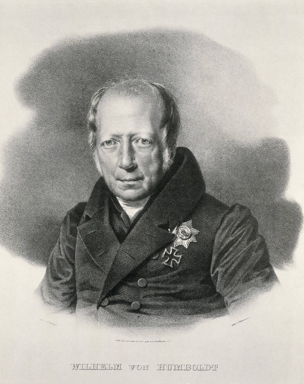 Wilhelm von Humboldt (1767-1835). German Statesman and Philosopher. Lithography by Artist Unknown