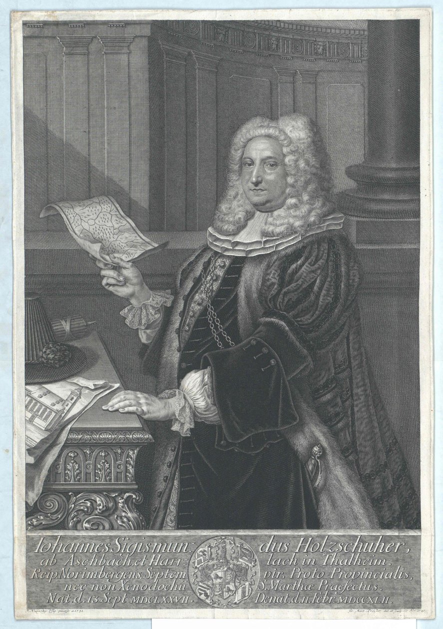 Johann Sigismund Holzschuher von Aspach and Harrlach on Thalheim by Artist Unknown